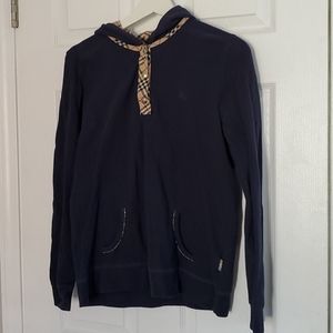 Burberry Dark Blue Hoodie Size Large